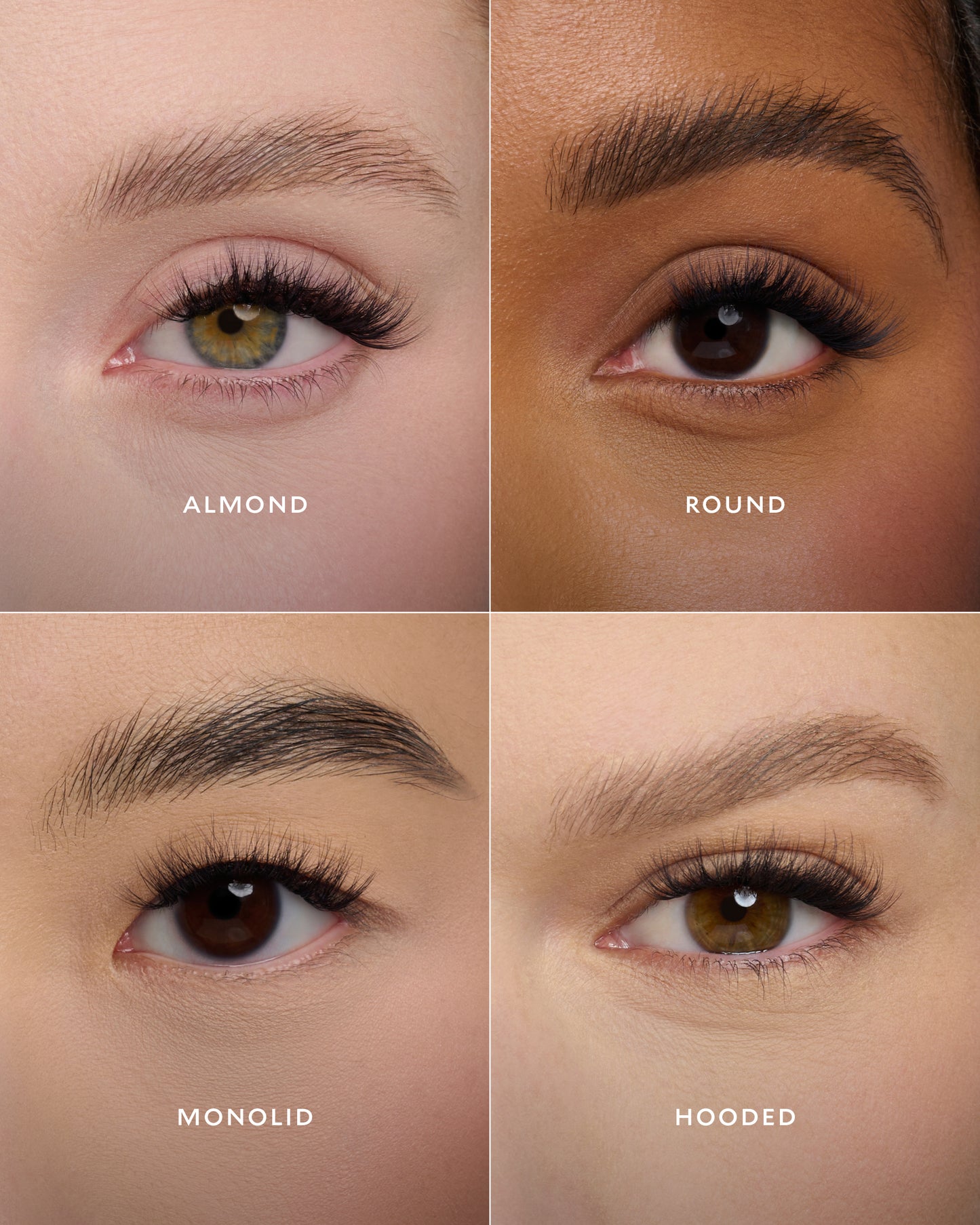 Velour DIY Lash Extensions Almond Round Monolid Hooded Eyeshape